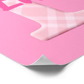 Meisjesnaam Aangepaste aanplakbrief E Poster (Hoek)