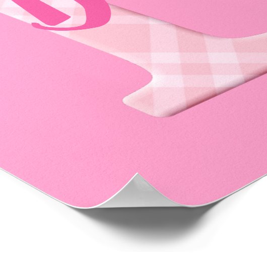 Meisjesnaam Aangepaste aanplakletter B Poster (Hoek)