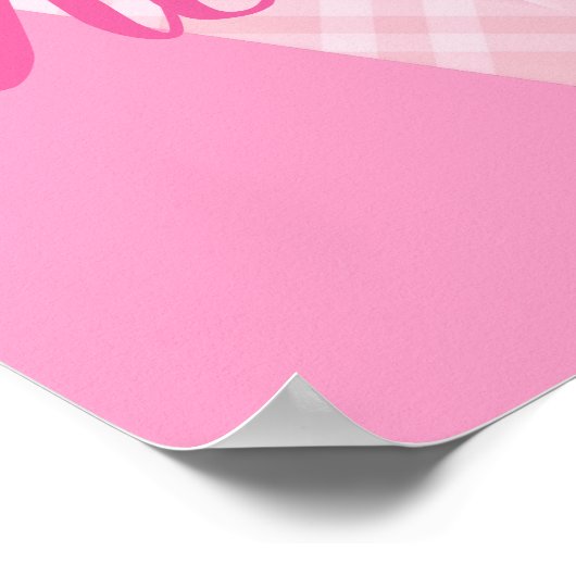 Meisjesnaam Aangepaste notitie V Poster (Hoek)