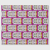 Meisjesnaam Aria, geboortedag Cadeaupapier (Vlak)