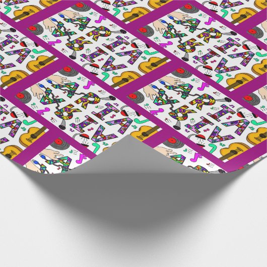 Meisjesnaam Aria, geboortedag Cadeaupapier (Hoek)