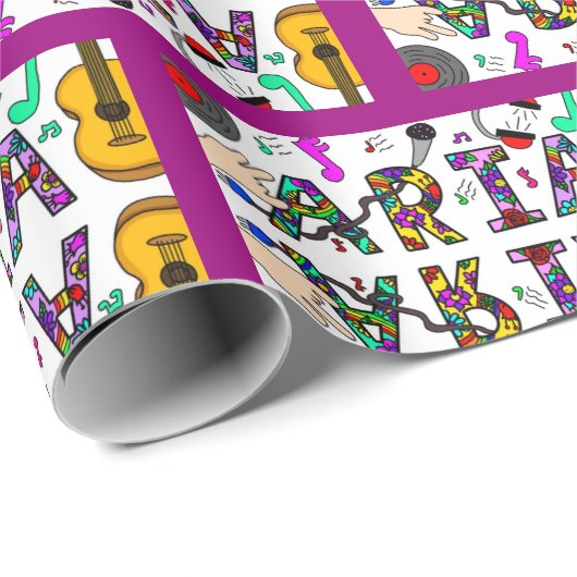 Meisjesnaam Aria, geboortedag Cadeaupapier (Rol Hoek)