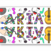 Meisjesnaam Aria Sticker (Voorkant)