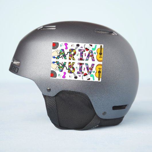 Meisjesnaam Aria Sticker (Helm Zijkant)
