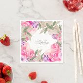 Meisjesnaam Baptism Christening Floral Servet (Insitu)