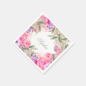 Meisjesnaam Baptism Christening Floral Servet (Hoek)