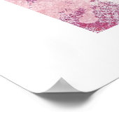 Meisjesnaam Brief E Roze Waterverf Poster (Hoek)