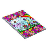 meisjesnaam Hannah Hand getekende Whimsical Flower Notitieboek (Rechterzijde)