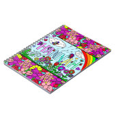 meisjesnaam Hannah Hand getekende Whimsical Flower Notitieboek (Linkerzijde)