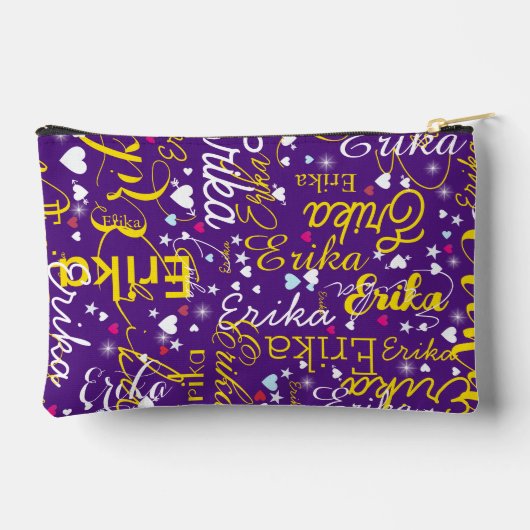 meisjesnaam, harten en sterren Paarse Etui (Achterkant)