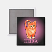 Meisjesnaam kitten fridge magnet (Voorkant / Achterkant)