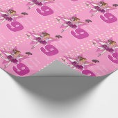 Meisjesnaam leeftijd ballerina verjaardag gepatent cadeaupapier (Hoek)