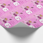 Meisjesnaam leeftijd ballerina verjaardag gepatent cadeaupapier (Hoek)