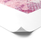 Meisjesnaam Letter D Roze Waterverf Poster (Hoek)