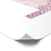 Meisjesnaam Letter L Boho Pink Waterverf Poster (Hoek)