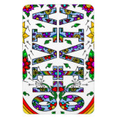 meisjesnaam Olivia, Whimsical Colorful Wild Flower Magneet (Verticaal)