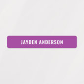 Meisjesnaam Paarse kleurengecodeerde school Labels (Design 1)