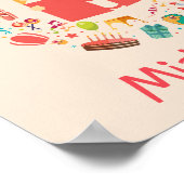 Meisjesnaam poster slaapkamer wandkunst met boeken (Hoek)