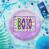 Meisjesnaam Raya met sterren en harten Papieren Bordje (Feest)