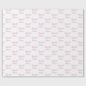 Meisjesnaam Script Roze Persoonlijke Naam Cadeaupapier (Vlak)