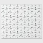 Meisjesnaam van Ice Hockey Team Player Cadeaupapier (Vlak)