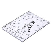 Meisjesnaam van Ice Hockey Team Player Notitieboek (Linkerzijde)