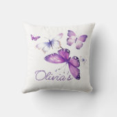 Meisjesnaam Vlindertje 1e Verjaardagsfeestje  Kussen (Achterkant)