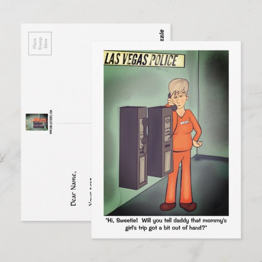 Meisjesnacht Briefkaart (Voorkant / Achterkant)