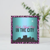 Meisjesnacht in de stad kaart (Staand voorkant)