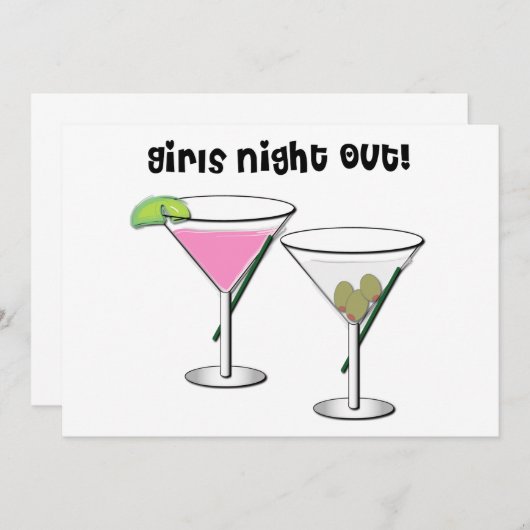 Meisjesnacht op uitnodiging (Voorkant / Achterkant)