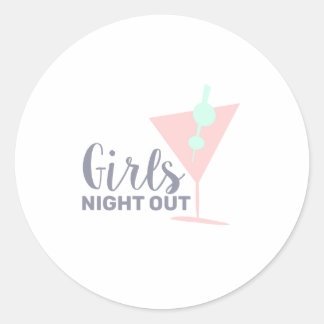 Meisjesnacht uit ronde sticker