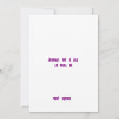 Meisjesnacht uitnodigen kaart (Achterkant)