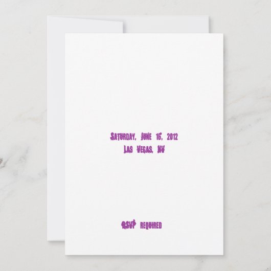 Meisjesnacht uitnodigen kaart (Achterkant)