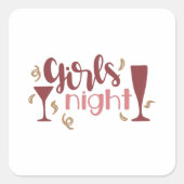Meisjesnacht Vierkante Sticker (Voorkant)