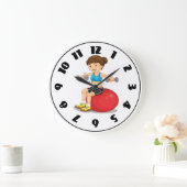 Meisjesoefening met weegklok grote klok (Huis)