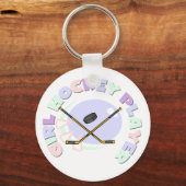 Meisjesoverhemden en cadeautjes voor Hockey Player Sleutelhanger (Voorkant)