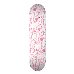 Meisjespasta is roze tekstoppervlak skateboard
