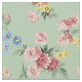  meisjespastel bloemig, groene achtergrond stof (Close Up)