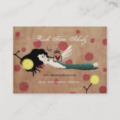 Meisjespop sprookje rood Victoriaans visitekaartje (Achterkant)