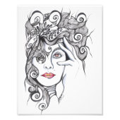 Meisjesportret Foto Afdruk (Voorkant)