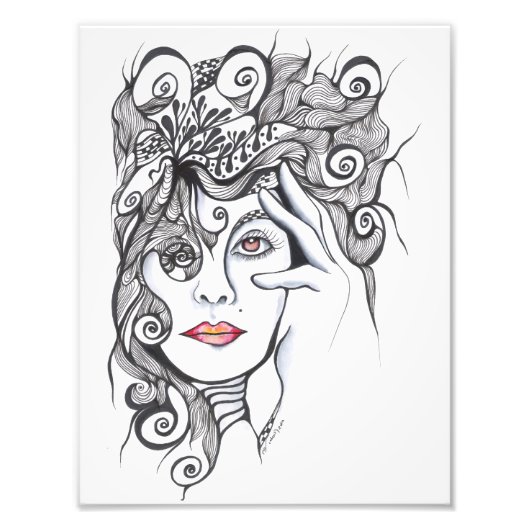 Meisjesportret Foto Afdruk (Voorkant)