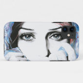 Meisjesportret  ogen Waterverf schilderkunst Case-Mate iPhone Case (Achterkant (horizontaal))