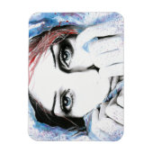 Meisjesportret  ogen Waterverf schilderkunst Magneet (Verticaal)