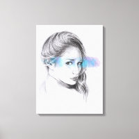 Meisjesportret potlood tekening kunst