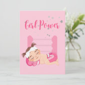 Meisjespower baby koninklijke kaart (Staand voorkant)