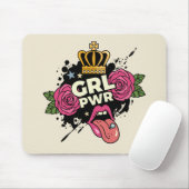 Meisjespower Tattoo stijl Muismat (Met muis)