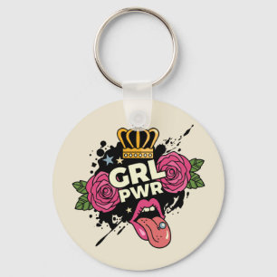 Meisjespower Tattoo stijl Sleutelhanger