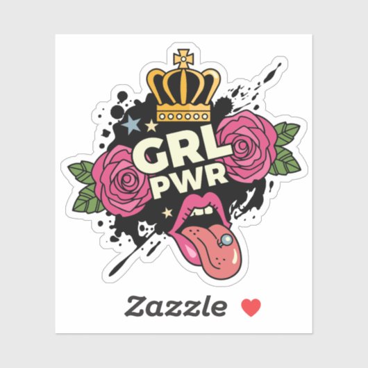 Meisjespower Tattoo stijl Sticker (Vel)