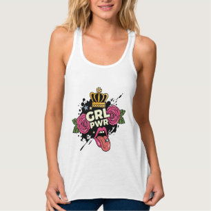Meisjespower Tattoo stijl Tanktop