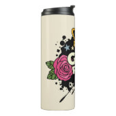 Meisjespower Tattoo stijl Thermosbeker (Gedraaid links)